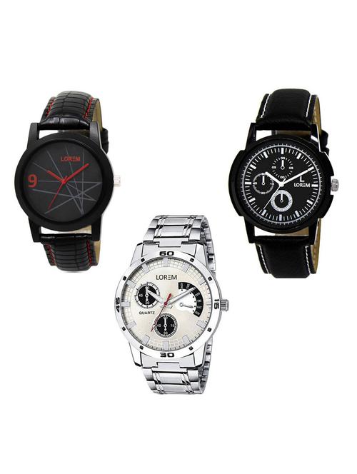 set of 3 analog watch combo -(lk-08-13-101) - 15685129 - Very Small Image - 1