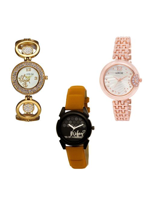 set of 3 analog watch combo -(lk204-228-235) - 15685448 - Very Small Image - 1