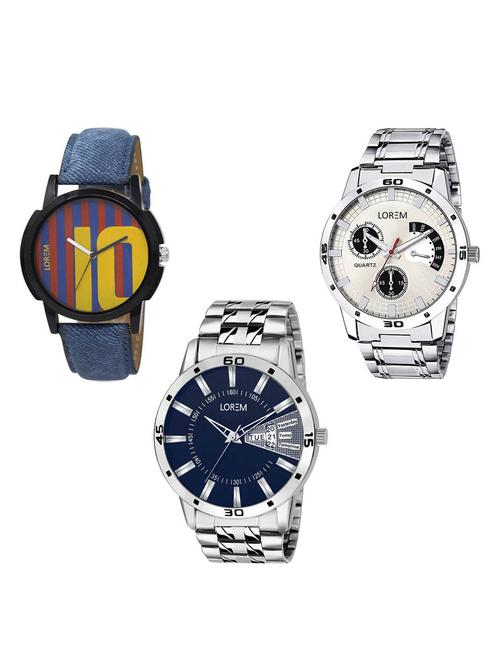 set of 3 analog watch combo -(lk-10-101-102) - 15685676 - Very Small Image - 1