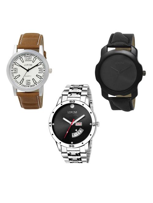 set of 3 analog watch combo -(lk-15-22-104) - 15686398 - Very Small Image - 1