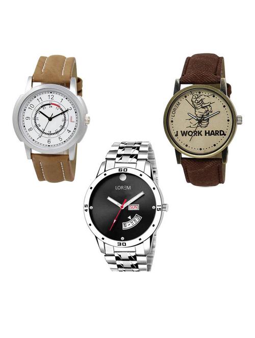 set of 3 analog watch combo -(lk-17-29-104) - 15686743 - Very Small Image - 1