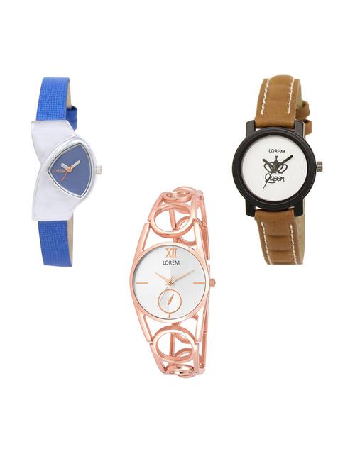 set of 3 analog watch combo -(lk208-209-213) - 15686935 - Very Small Image - 1
