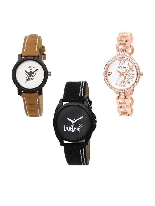 set of 3 analog watch combo -(lk209-210-234) - 15687261 - Very Small Image - 1