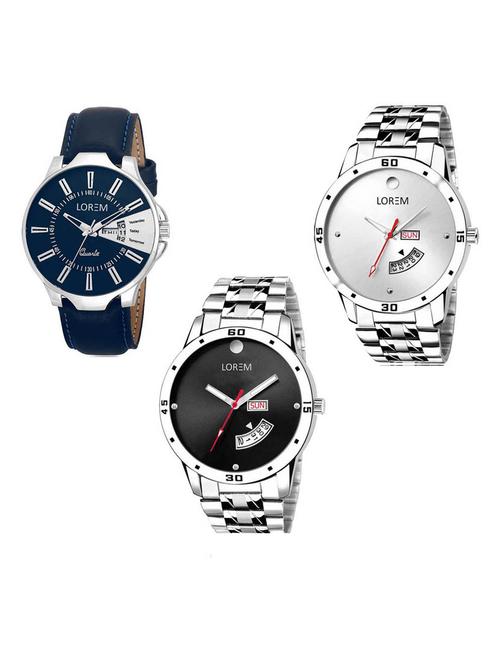 set of 3 analog watch combo -(lk-23-103-104) - 15687429 - Very Small Image - 1