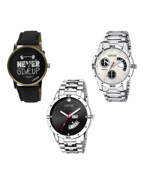 set of 3 analog watch combo -(lk-27-101-104) - 15687710 - Very Small Image - 1