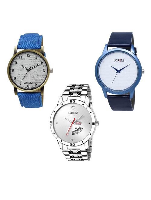 set of 3 analog watch combo -(lk-28-33-103) - 15687752 - Very Small Image - 1