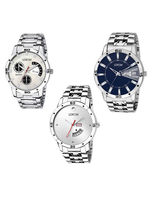 set of 3 analog watch combo -(lk-101-102-103) - 15687953 - Very Small Image - 1