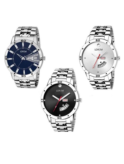 set of 3 analog watch combo -(lk-102-103-104) - 15687958 - Very Small Image - 1