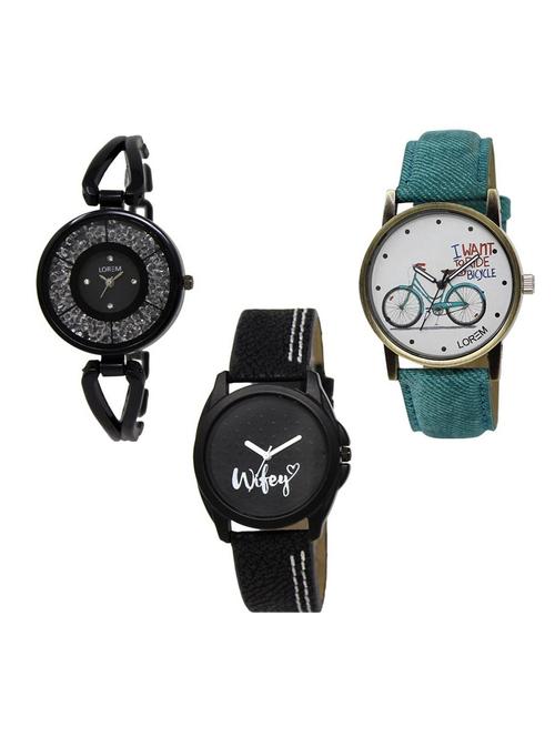 set of 3 analog watch combo -(lk211-229-234) - 15688439 - Very Small Image - 1