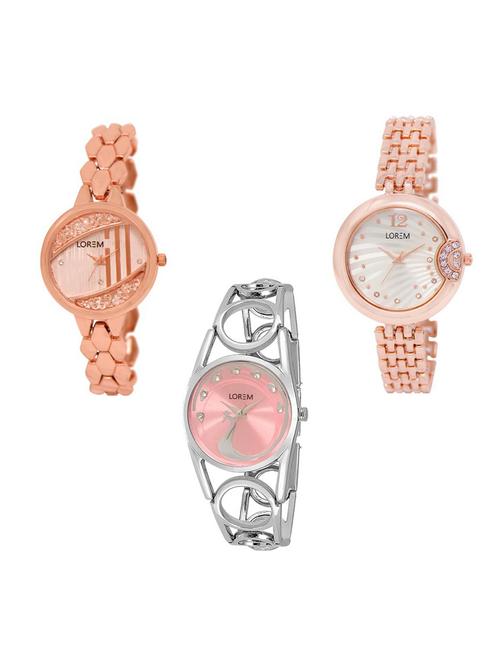 set of 3 analog watch combo -(lk222-228-233) - 15690640 - Very Small Image - 1