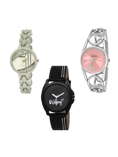 set of 3 analog watch combo -(lk223-233-234) - 15690790 - Very Small Image - 1