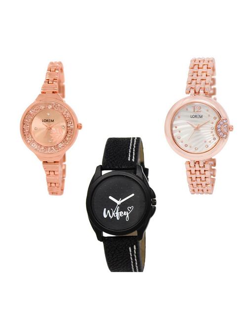 set of 3 analog watch combo -(lk225-228-234) - 15690964 - Very Small Image - 1