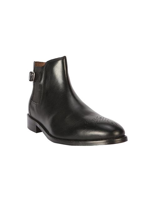black leather slip on boots - 15691395 - Very Small Image - 1