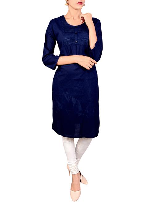 embroidered straight kurta - 15692327 - Very Small Image - 1