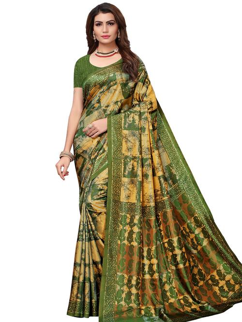 paisley pallu printed saree with blouse - 15692635 - Very Small Image - 1