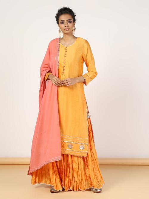 gota work kurta suit set - 15693588 - Very Small Image - 1