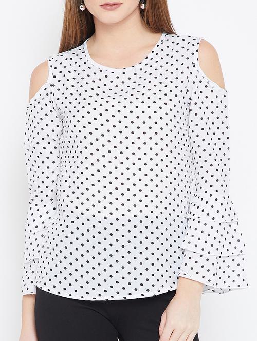 women's blouson round neck top - 15693624 - Very Small Image - 1