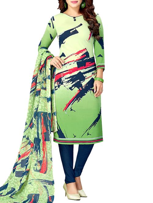abstract printed unstitched churidaar suit - 15693715 - Very Small Image - 1