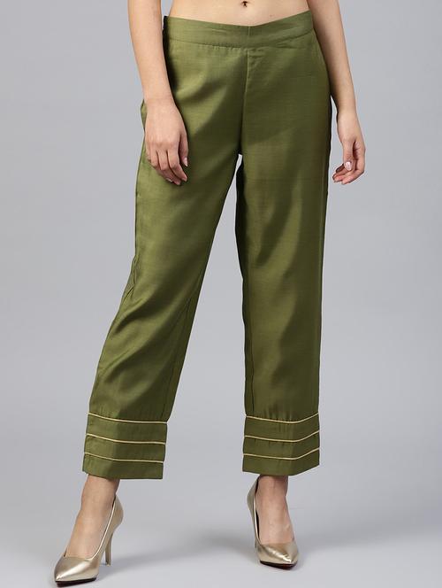 Gota patti chanderi straight pant - 15695219 - Very Small Image - 1