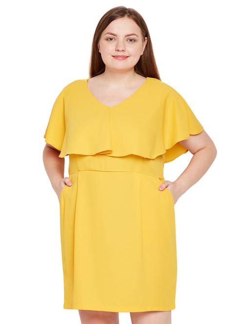 ruffled overlay pocket detail plus dress - 15695480 - Very Small Image - 1