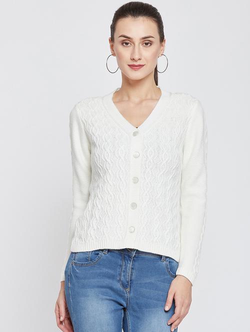 cable knit woolen cardigan - 15697890 - Very Small Image - 1
