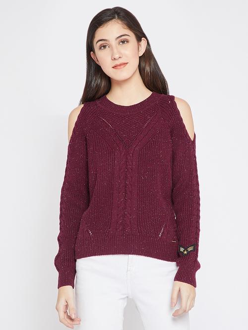 cable cold shoulder pullover - 15698056 - Very Small Image - 1