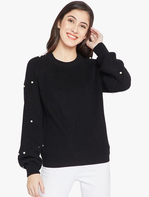 pearl embellished puff sleeved pullover - 15698072 - Very Small Image - 1