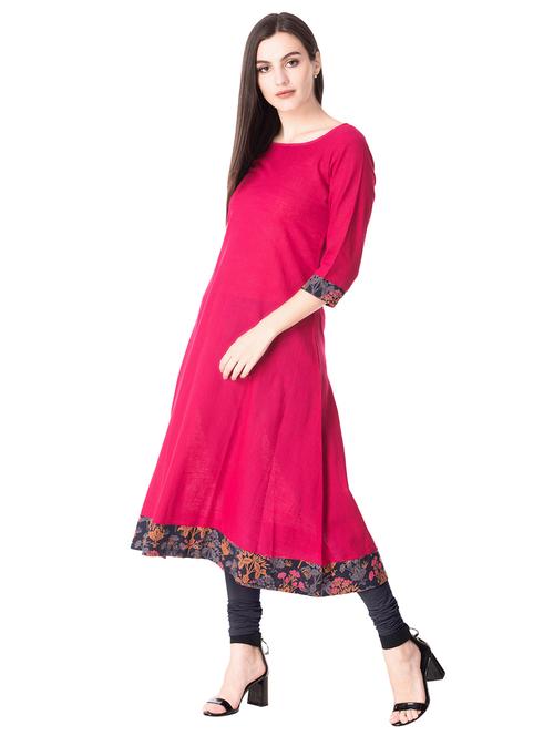 a-line hem detail kurta - 15698704 - Very Small Image - 1