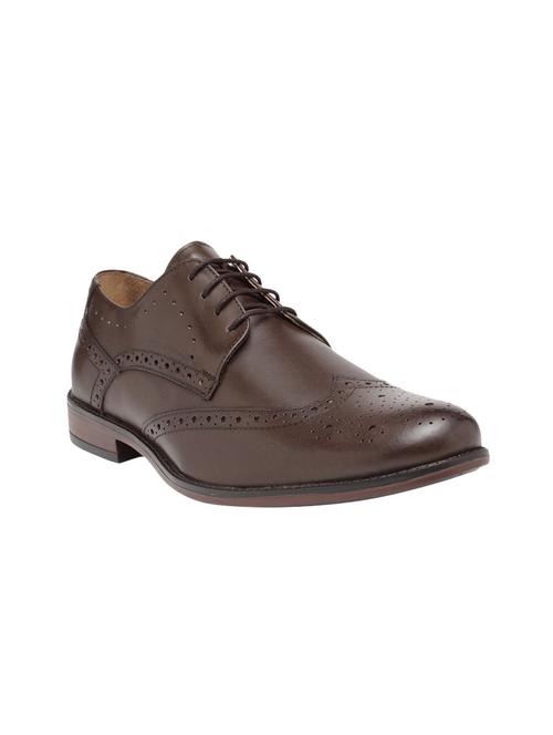 brown leather lace-up derbys - 15699302 - Very Small Image - 1