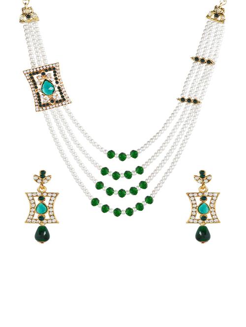green metal necklaces and earring - 15701047 - Very Small Image - 1
