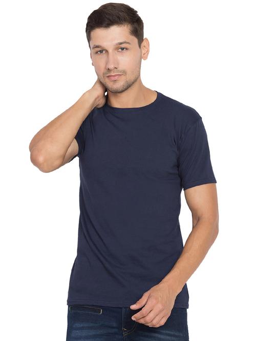 navy blue cotton t-shirt - 15701457 - Very Small Image - 1