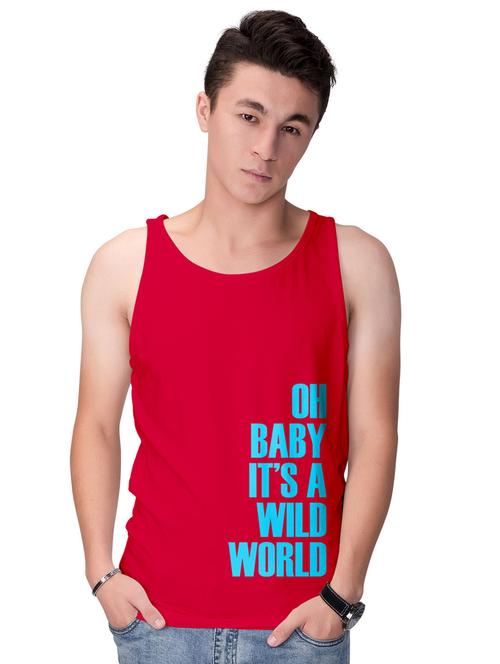 red cotton vest - 15701619 - Very Small Image - 1