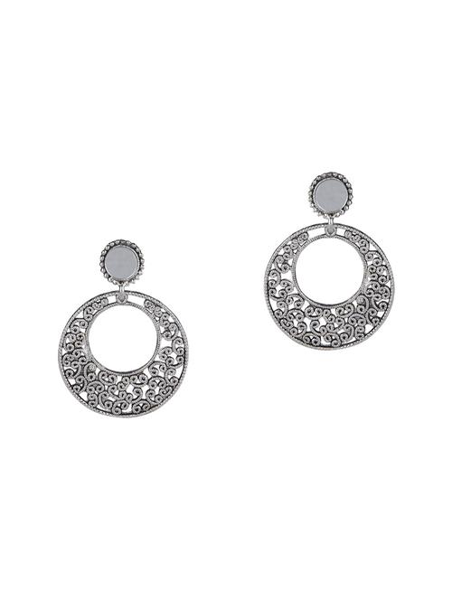 silver metal drop earring - 15704565 - Very Small Image - 1