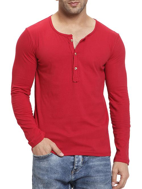 red cotton t-shirt - 15705194 - Very Small Image - 1