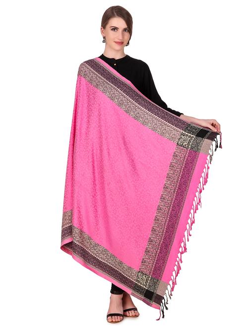 pink wool shawl - 15705317 - Very Small Image - 1
