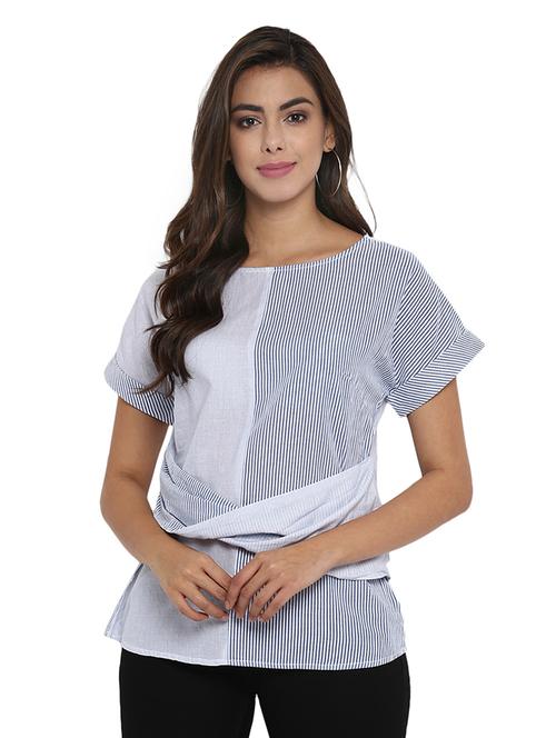 women's straight boat neck top - 15705978 - Very Small Image - 1