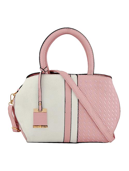 pink leatherette (pu) handbag - 15707098 - Very Small Image - 1