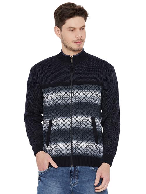 navy blue wool pullover - 15707801 - Very Small Image - 1