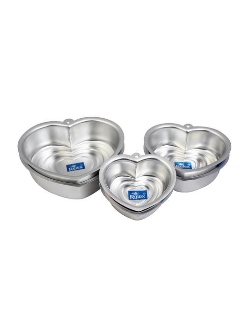 aluminium jelly cupcake muffin mould  sp. design lil heart set of 6 (3x2) ss1-2-3 - 15708581 - Very Small Image - 1