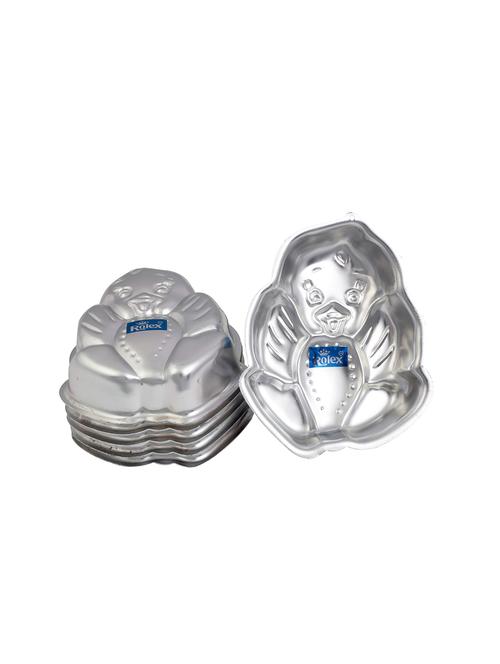 aluminium jelly cupcake muffin mould tweety jelly, custard, pudding mould set of 6 s - 15708620 - Very Small Image - 1