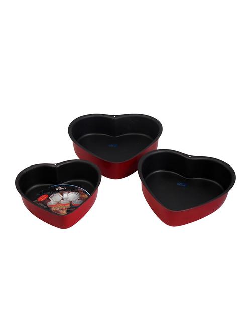 non stick cake pan mould a01 heart set of 3 s1-2-3 250 gms - 1 kg cake - 15708691 - Very Small Image - 1