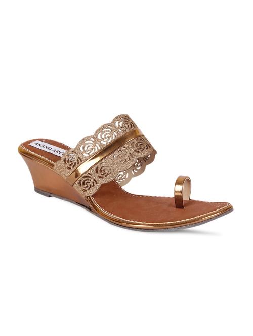 anand archies artificial leather copper heels - 15708959 - Very Small Image - 1