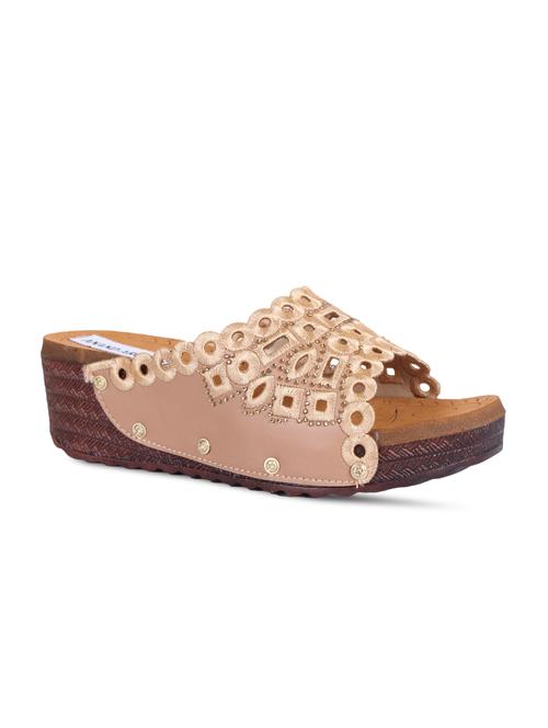 anand archies artificial leather beige wedges - 15708968 - Very Small Image - 1
