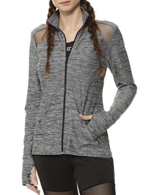 mesh paneled zip up sweatshirt - 15709641 - Very Small Image - 1