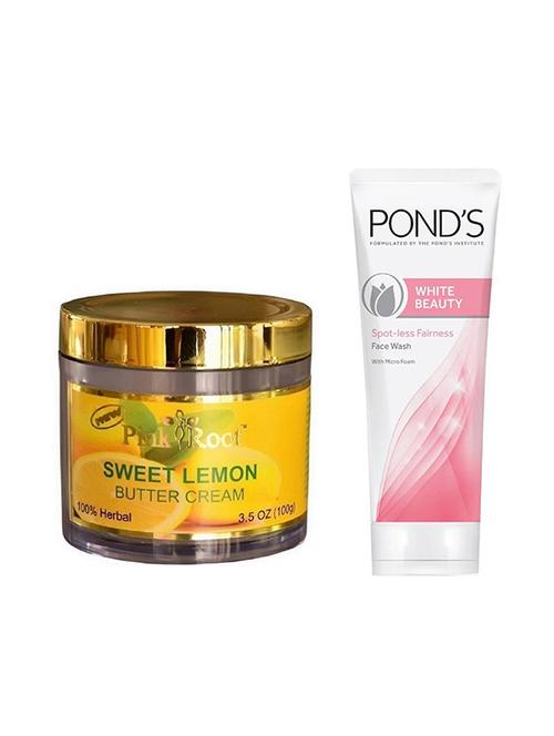 pink root sweet lemon butter cream and pond's white beauty facewash - 15710729 - Very Small Image - 1