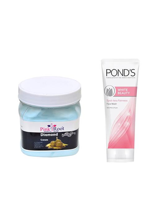 pink root diamond cream and pond's white beauty facewash - 15710746 - Very Small Image - 1