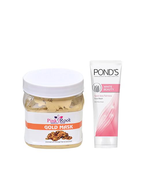 pink root gold mask and pond's white beauty facewash - 15710758 - Very Small Image - 1