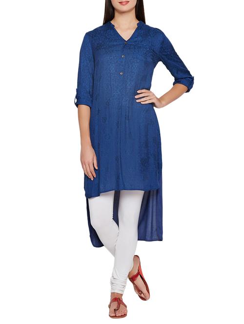high low solid kurta - 15713860 - Very Small Image - 1