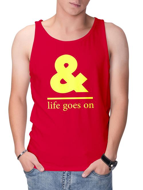 red cotton vest - 15714524 - Very Small Image - 1