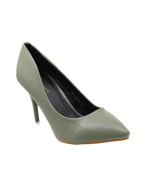 green faux leather slip on pumps - 15720783 - Very Small Image - 1
